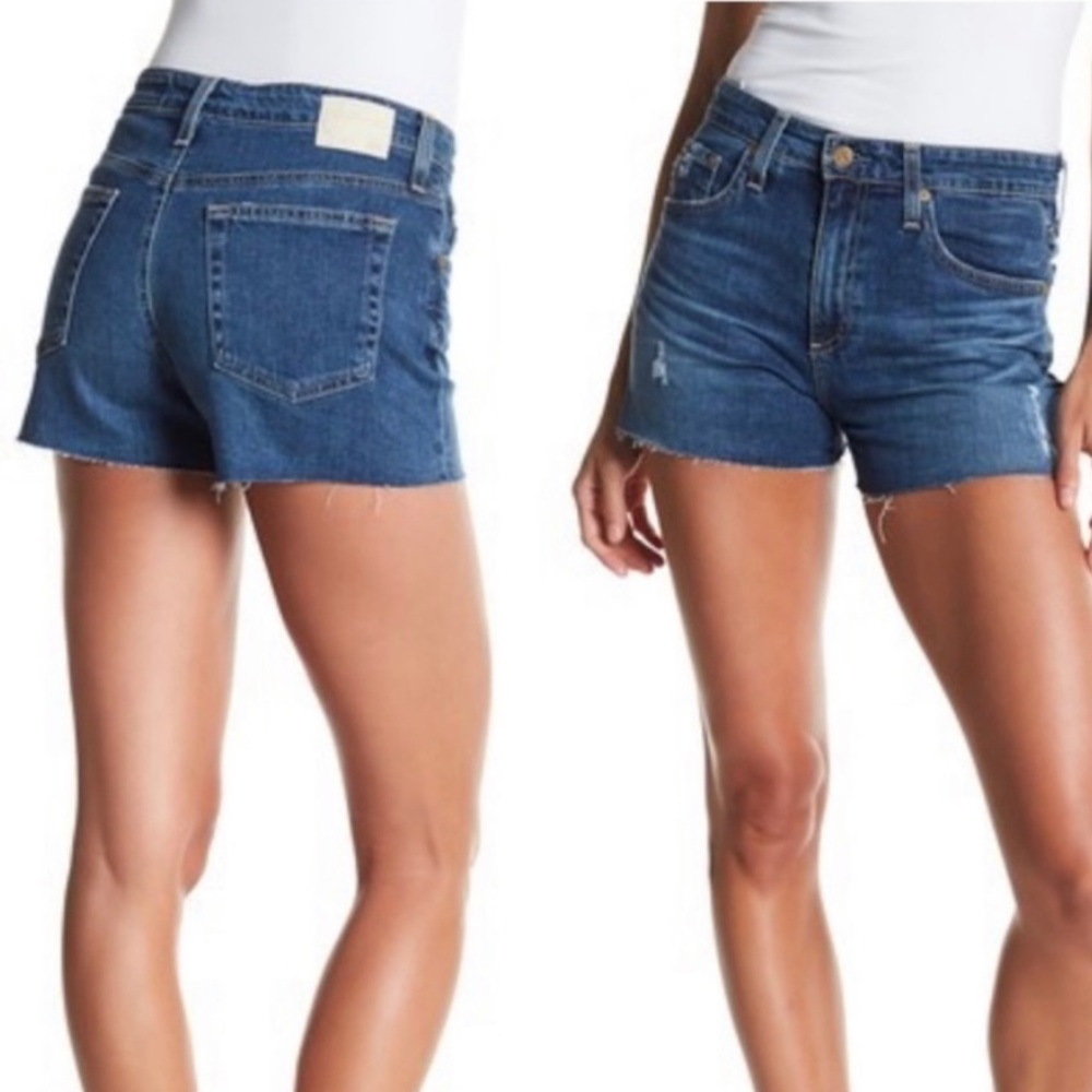 AG The Sadie High Rise Distressed Shorts (26)